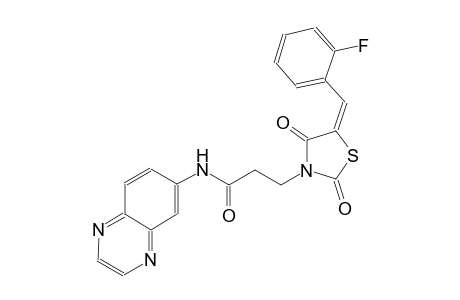 3-thiazolidinepropanamide, 5-[(2-fluorophenyl)methylene]-2,4-dioxo-N-(6-quinoxalinyl)-, (5E)-
