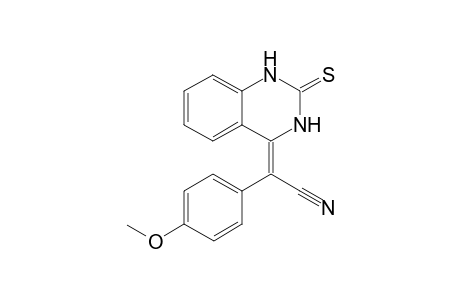 (E)-4-[1-Cyano-1-(4-methoxyphenyl)methylidene-3,4-dihydroquinazoline-2(1H)-thione