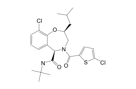 N-(TERT.-BUTYL)-9-CHLORO-4-(5-CHLOROTHIOPHENE-2-CARBONYL)-2-ISOBUTYL-2,3,4,5-TETRAHYDROBENZO-[F]-[1,4]-OXAZEPINE-5-CARBOXAMIDE