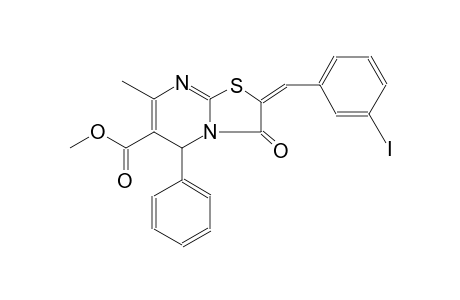 methyl (2E)-2-(3-iodobenzylidene)-7-methyl-3-oxo-5-phenyl-2,3-dihydro-5H-[1,3]thiazolo[3,2-a]pyrimidine-6-carboxylate