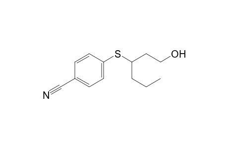 4-((1-Hydroxyhexan-3-yl)thio)benzonitrile