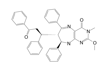 2,3,6,7-TETRAHYDRO-8-METHOXY-7-METHYL-3-(3-OXO-1,3-DIPHENYLPROPYL)-2,4-DIPHENYL-1H-PYRIMIDO-[4,5-B]-[1,4]-DIAZEPIN-6-ONE