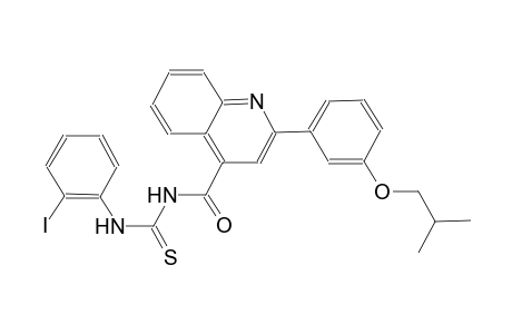 N-(2-iodophenyl)-N'-{[2-(3-isobutoxyphenyl)-4-quinolinyl]carbonyl}thiourea