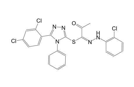 5-(2,4-dichlorophenyl)-4-phenyl-4H-1,2,4-triazol-3-yl (1E)-N-(2-chlorophenyl)-2-oxopropanehydrazonothioate
