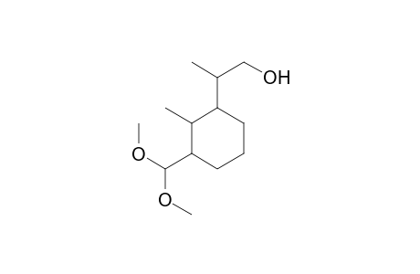 5-(Dimethoxymethyl)-6-methyl-1-[1-(hydroxymethyl)ethyl]cyclohexane