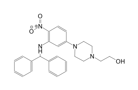 2-{4-[3-(benzhydrylamino)-4-nitrophenyl]-1-piperazinyl}ethanol