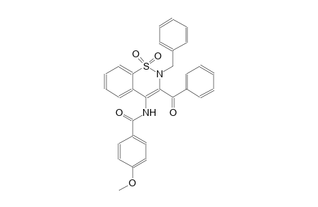 N-(3-benzoyl-2-benzyl-1,1-dioxido-2H-1,2-benzothiazin-4-yl)-4-methoxybenzamide