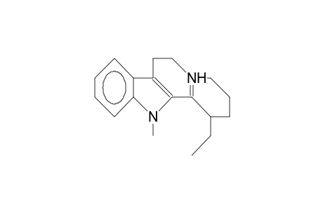 1-Ethyl-12-methyl-1,2,3,4,5,6-hexahydro-indolo(2,3-A)quinolizinylium cation