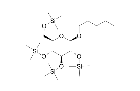 (2R,3S,4S,5R,6R)-2-(Hydroxymethyl)-6-pentoxyoxane-3,4,5-triol, 4tms