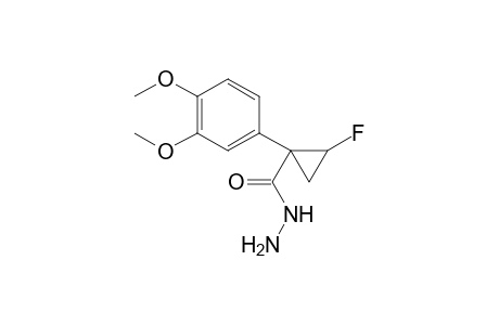 (E)-1-(3,4-dimethoxyphenyl)-2-fluoro-1-(hydrazonocarbonyl)cyclopropane