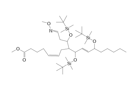 Methyl 8-(1-(tert-butyldimethylsiloxy)-3-methoxyiminopropyl)-9,12-di(tert-butyldimethylsiloxy)hepta-5(Z),10(E)-dienoate