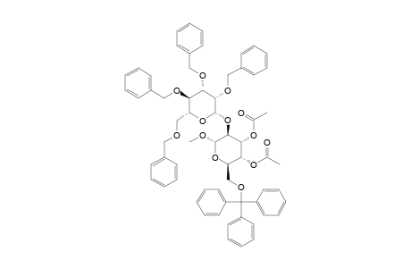 METHYL-3,4-DI-O-ACETYL-2-O-(2,3,4,6-TETRA-O-BENZYL-BETA-D-GLUCOPYRANOSYL)-6-O-(TRIPHENYLMETHYL)-ALPHA-D-ALTROPYRANOSIDE