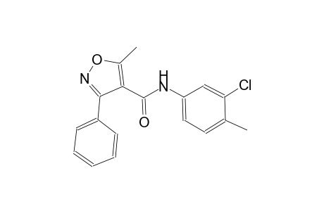 N-(3-chloro-4-methylphenyl)-5-methyl-3-phenyl-4-isoxazolecarboxamide