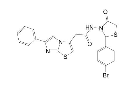 2-(4'-Bromophenyl)-3-(6'-phenylimidazo[2,1-b][thiazol-3'-yl)acetamido]-4-thiazolidinone