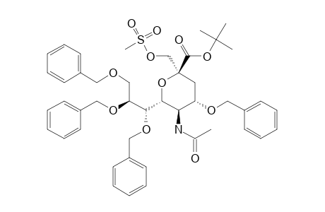 TERT.-BUTYL-5-ACETAMIDO-2,6-ANHYDRO-4,7,8,9-TETRA-O-BENZYL-3,5-DIDESOXY-2-C-[(METHYLSULFONYLOXY)-METHYL]-D-ERYTHRO-L-MANNONONONATE