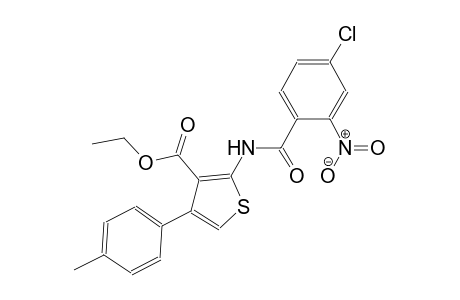 ethyl 2-[(4-chloro-2-nitrobenzoyl)amino]-4-(4-methylphenyl)-3-thiophenecarboxylate
