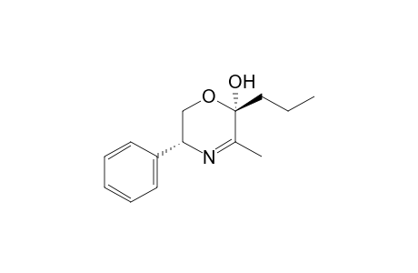 (2S,5R)-2-Hydroxy-5,6-dihydro-3-methyl-5-phenyl-2-propyl-2H-(1,4)-oxazine