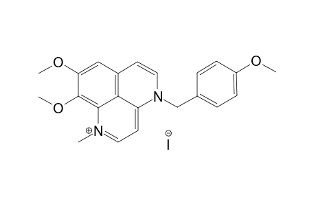 1-Methyl-4-(4-methoxybenzyl)-8,9-dimethoxy-4H-benzo[de][1,6]naphthridin-1-ium Iodide