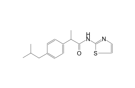 benzeneacetamide, alpha-methyl-4-(2-methylpropyl)-N-(2-thiazolyl)-