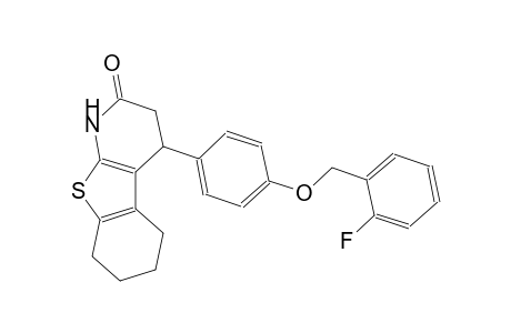 benzo[4,5]thieno[2,3-b]pyridin-2(1H)-one, 4-[4-[(2-fluorophenyl)methoxy]phenyl]-3,4,5,6,7,8-hexahydro-