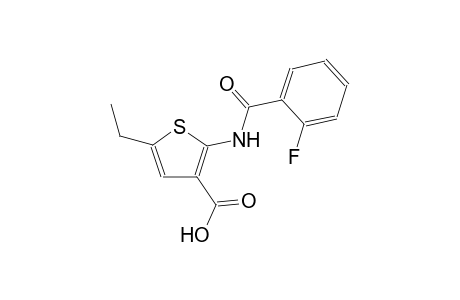5-ethyl-2-[(2-fluorobenzoyl)amino]-3-thiophenecarboxylic acid