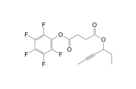 Succinic acid, hex-4-yn-3-yl pentafluorophenyl ester