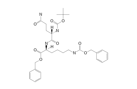 TERT.-BUTOXYCARBONYL-L-GLUTAMINYL-N-(EPSILON)-BENZOYLOXYCARBONYL-L-LYSINE-BENZYLESTER