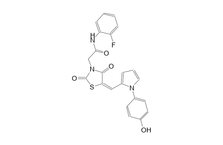 N-(2-fluorophenyl)-2-((5E)-5-{[1-(4-hydroxyphenyl)-1H-pyrrol-2-yl]methylene}-2,4-dioxo-1,3-thiazolidin-3-yl)acetamide