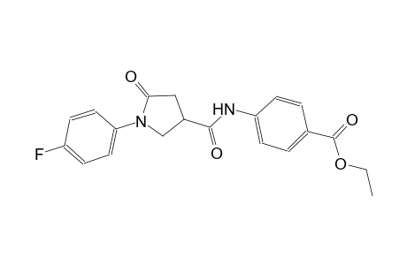 benzoic acid, 4-[[[1-(4-fluorophenyl)-5-oxo-3-pyrrolidinyl]carbonyl]amino]-, ethyl ester