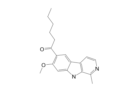 10-HEXANOYL-11-METHOXY-3-METHYL-BETA-CARBOLINE