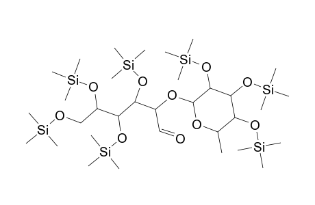 D-Glucose, 2-O-[6-deoxy-2,3,4-tris-O-(trimethylsilyl)-.alpha.-L-mannopyranosyl]-3,4,5,6-tetrakis-O-(trimethylsilyl)-