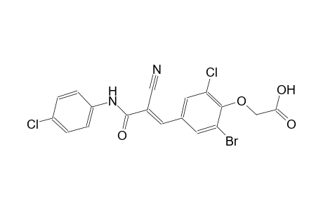 {2-bromo-6-chloro-4-[(1E)-3-(4-chloroanilino)-2-cyano-3-oxo-1-propenyl]phenoxy}acetic acid