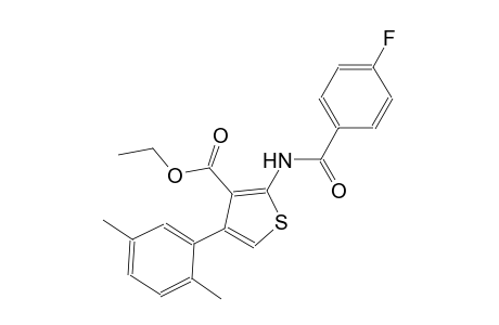 ethyl 4-(2,5-dimethylphenyl)-2-[(4-fluorobenzoyl)amino]-3-thiophenecarboxylate