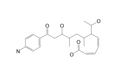 12-(4-AMINOPHENYL)-10-HYDROXY-6-(1-HYDROXYETHYL)-7,9-DIMETHYL-12-OXODODECA-2,4-DIENOIC_ACID