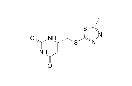 Pyrimidine-2,4(1H,3H)-dione, 6-(5-methyl-1,3,4-thiadiazol-2-yl)thiomethyl-