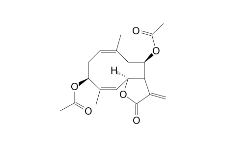 (4R,9S,11aS)-6,10-dimethyl-3-methylene-2-oxo-2,3,3a,4,5,8,9,11a-octahydrocyclodeca[b]furan-4,9-diyl diacetate
