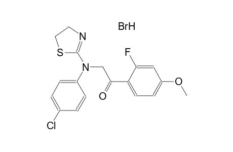 2-[4-chloro(4,5-dihydro-1,3-thiazol-2-yl)anilino]-1-(2-fluoro-4-methoxyphenyl)ethanone hydrobromide