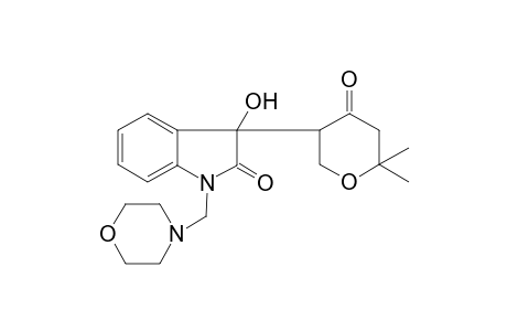 2H-Indol-2-one, 1,3-dihydro-3-hydroxy-1-(4-morpholinylmethyl)-3-(tetrahydro-6,6-dimethyl-4-oxo-2H-pyran-3-yl)-