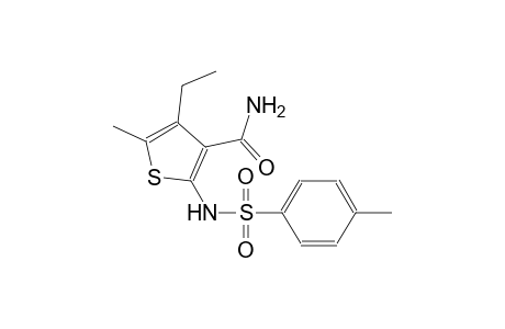 4-ethyl-5-methyl-2-{[(4-methylphenyl)sulfonyl]amino}-3-thiophenecarboxamide