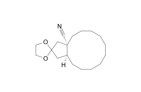 Spiro[2H-cyclopentacyclododecene-2,2'-[1,3]dioxolane]-3a(3H)-carbonitrile, dodecahydro-, (3aR*,13aR*)-