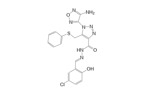 1-(4-amino-1,2,5-oxadiazol-3-yl)-N'-[(E)-(5-chloro-2-hydroxyphenyl)methylidene]-5-[(phenylsulfanyl)methyl]-1H-1,2,3-triazole-4-carbohydrazide