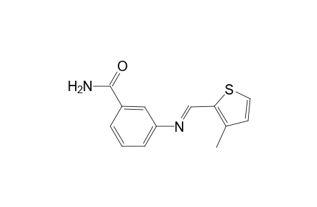3-([(E)-(3-Methyl-2-thienyl)methylidene]amino)benzamide