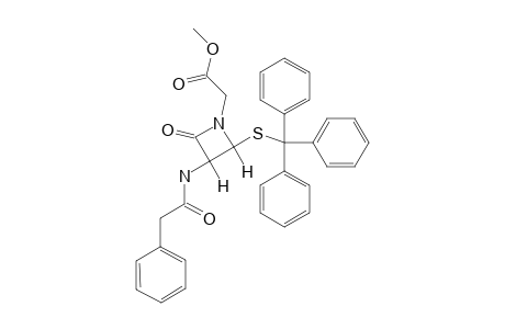 cis-2-OXO-(2-PHENYLACETAMIDO)-4-(TRITYLTHIO)-1-AZETIDINEACETIC ACID,METHYL ESTER