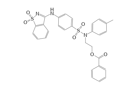 2-[({4-[(1,1-dioxido-1,2-benzisothiazol-3-yl)amino]phenyl}sulfonyl)-4-methylanilino]ethyl benzoate
