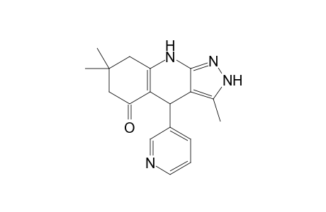 3,7,7-trimethyl-4-(3-pyridinyl)-2,4,6,7,8,9-hexahydro-5H-pyrazolo[3,4-b]quinolin-5-one