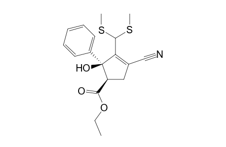 (1R,2S)-3-[bis(methylthio)methyl]-4-cyano-2-hydroxy-2-phenyl-1-cyclopent-3-enecarboxylic acid ethyl ester