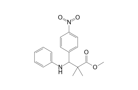 3-Anilino-2,2-dimethyl-3-(4-nitrophenyl)propanoic acid methyl ester