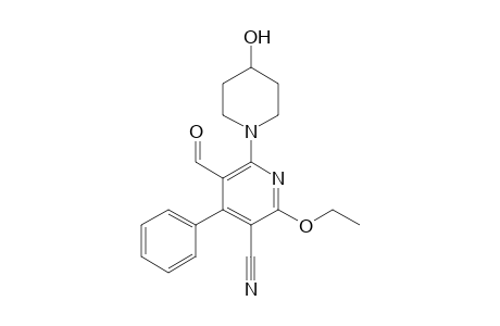2-Ethoxy-5-formyl-6-(4-hydroxy-1-piperidinyl)-4-phenyl-3-pyridinecarbonitrile