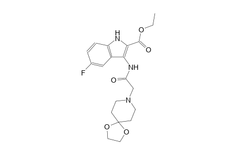 ethyl 3-[(1,4-dioxa-8-azaspiro[4.5]dec-8-ylacetyl)amino]-5-fluoro-1H-indole-2-carboxylate