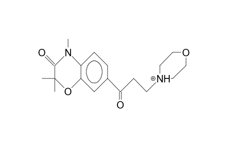 N-(1-<2,2,4-Trimethyl-3-oxo-2H-1,4-benzoxazin-7-yl>-3-propanoyl)-morpholinium cation